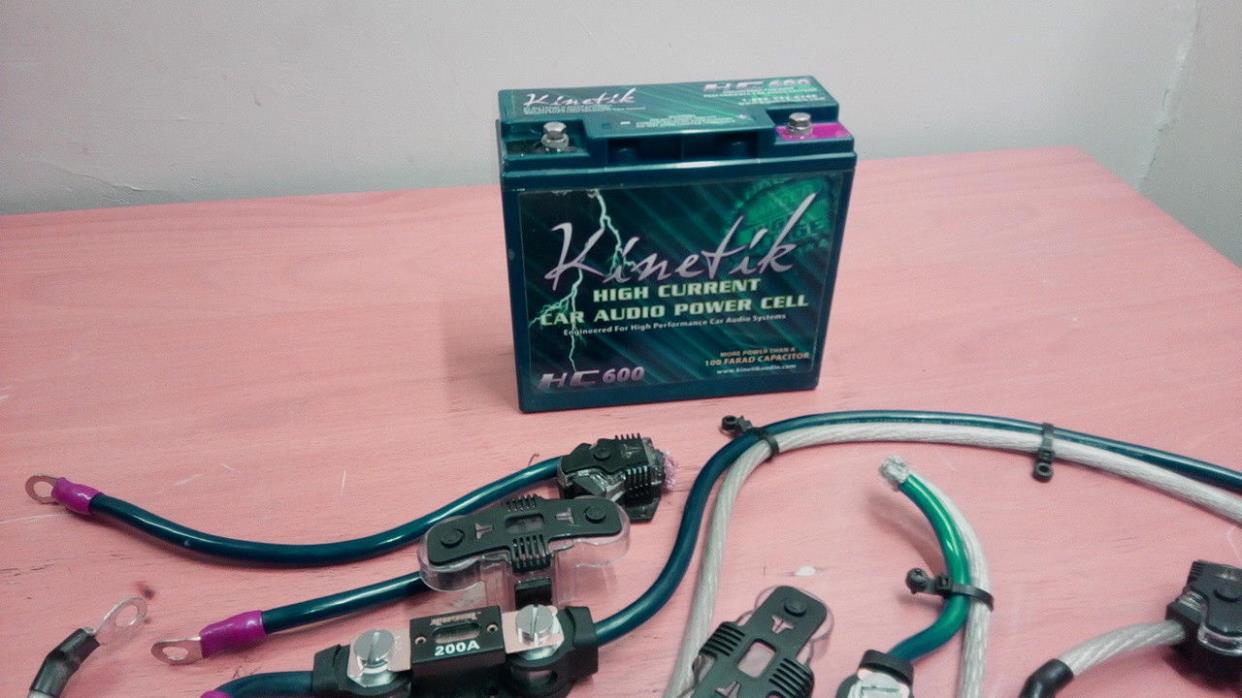 Kinetik HC600 High Current Car Audio Power Cell with BONUS EXTRAS