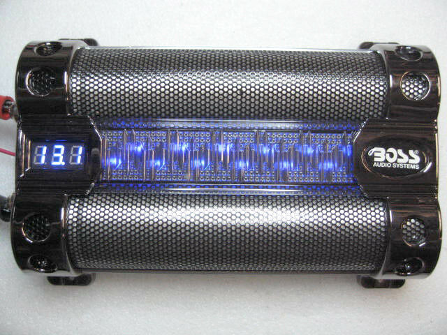 8 FARAD Boss Audio CAP8 CAR AUDIO CAPACITOR WITH DIGITAL VOLTAGE DISPLAY