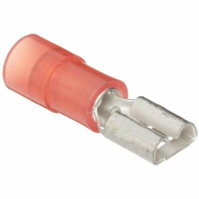 11906 Female Disconnect, Double Crimp, Nylon Insulated, Red, 22-16 Wire Size, Of