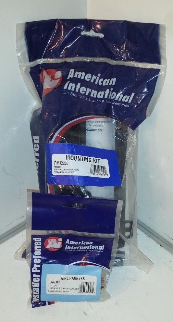 American International Car Stereo Mounting Kit FMK550 With Wire Harness FWH598 *
