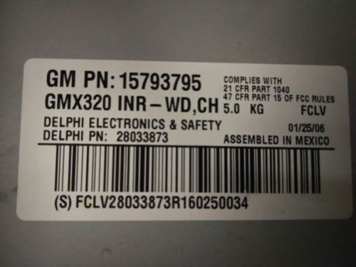 Navigation GPS CD DVD Radio for 2005-07 Cadillac CTS. OEM stereo