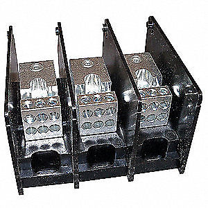 MERSEN Pwr Dist Block,175A,3P,6P Secndry,600VAC, MPDB67563