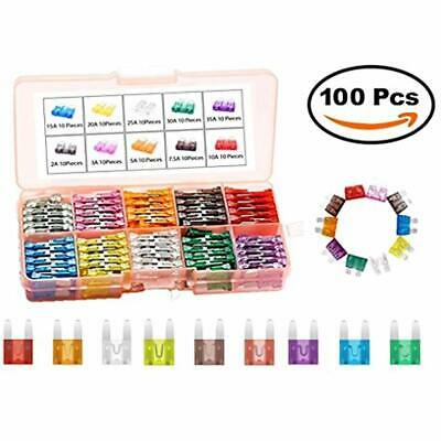 100pcs Assorted Car Truck Boat Blade Fuse Set By ITS TECH, Standard Automotive -