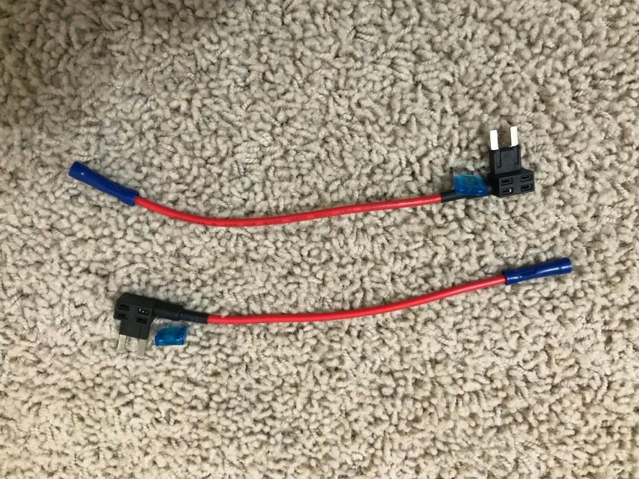 2 Pack 12V 15Amp Car Add-a-circuit Fuse TAP Adapter Kit, Mini ATM APM Blade Fuse