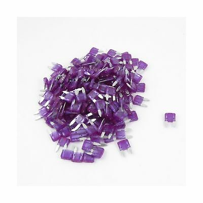 Unique Bargains 200 Pcs Automotive Car Boat Truck 3A  Fuse Replacement Purple