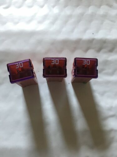 30A 32V AMP J Case Female Plug in Blade Cartridge PAL Fuse Fuses 3 Pcs