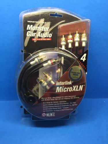 Monster Cable InterLink MicroXLN Car Stereo 4ch Channel Audio BNIB 5 Meter 17ft