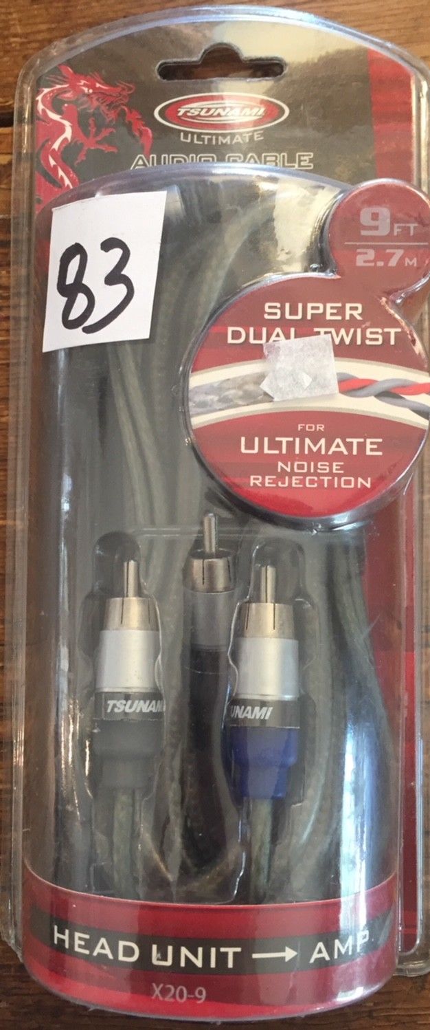 Tsunami audio cable Super Dual Twist X20-9, 9ft, Head Unit - AMP