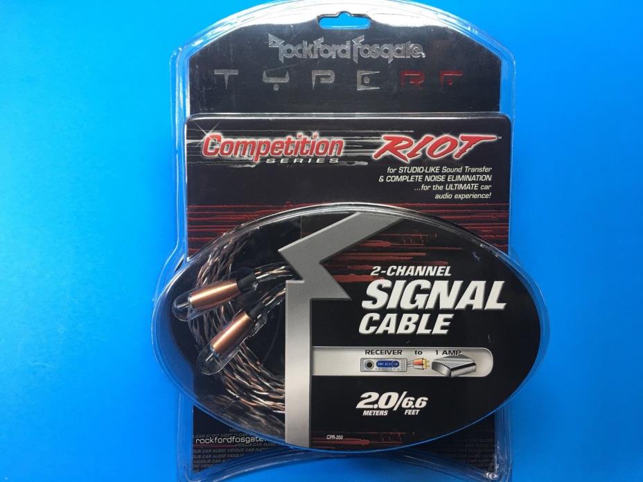 Rockford Fosgate Riot Competition Grade Signal Cable 6.6ft/2meter OLD SCHOOL