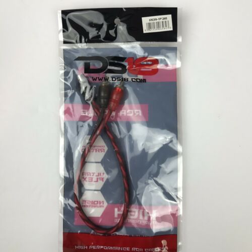 DS18 RCA1M2F Audio Y Adapter 1 Male 2 Female Jacks Extension Splitter