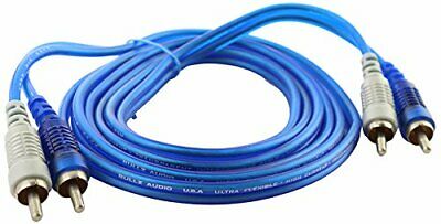 Bullz Audio (B15BR) Blue 15' Transparent RCA Cable