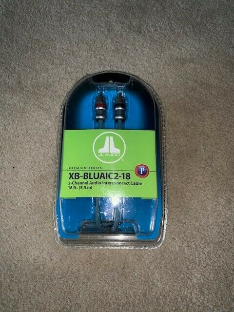 JL AUDIO XB-BLUAIC2-18 2-CHANNEL BLUE RCA CAR AUDIO INTERCONNECT CABLES 18' NEW