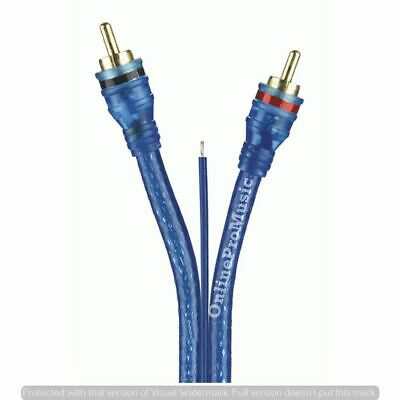 20' Raptor Neon Blue Series RCA Audio Cable