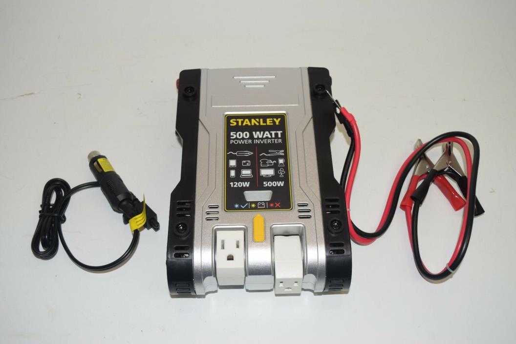 Stanley  Power Inverter 500W Continuous 2-A/C Outlets & 1-USB 1A Port