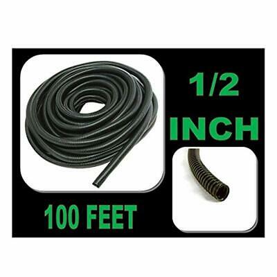 100 FT 1/2" INCH Split Loom Tubing Wire Conduit Hose Cover Auto Home Marine