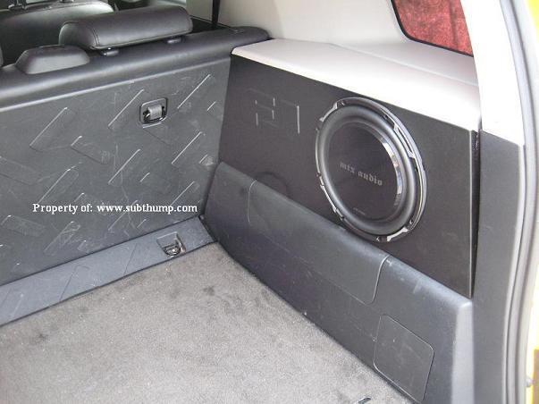 Toyota FJ Cruiser Passenger Side Stealth Sub Enclosure 2-Tone Vinyl With FJ Logo