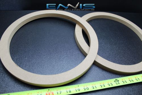 2 MDF SPEAKER RING SPACER 12 IN WOOD 3/4 THICK FIBERGLASS ENCLOSED BOX RING-12R