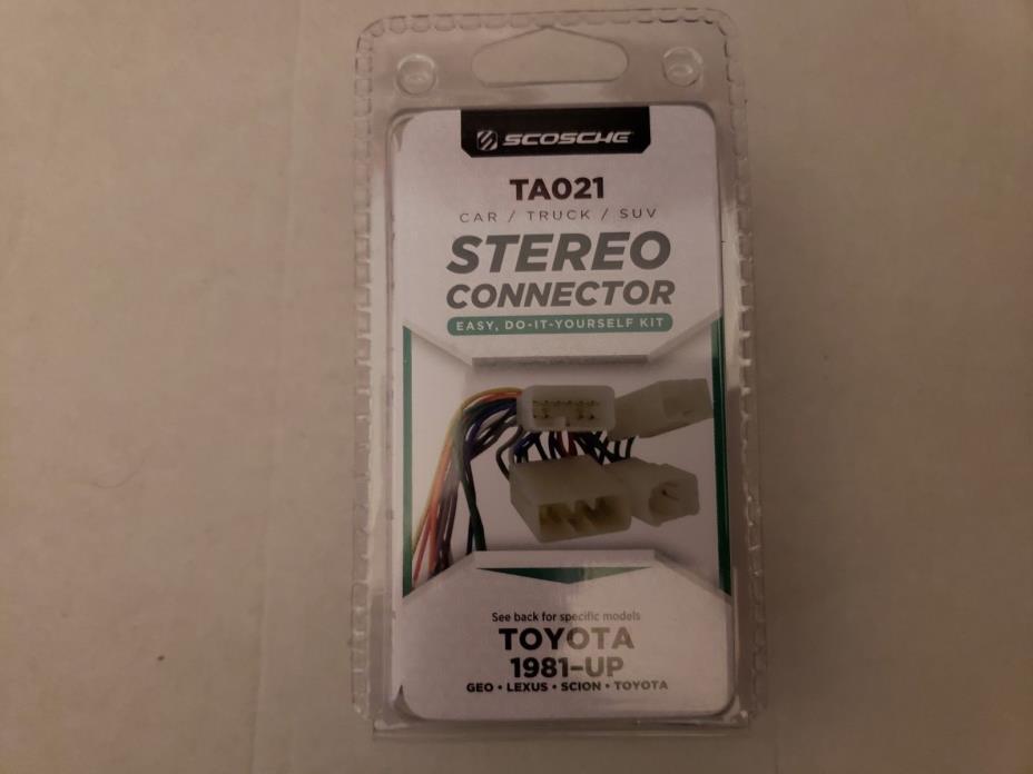 Scosche TA021 Car Stereo Wiring Connector Harness Toyota 1981-up A19