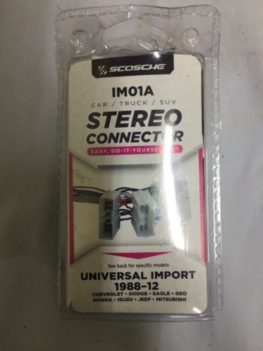 SCOSCHE  IM01A '88-12 IMPORT/JEEP/MITSUBISHI Car Stereo Connector  (M)