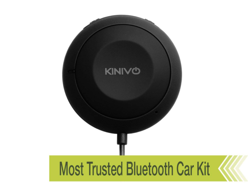 Kinivo BTC450 Bluetooth Hands-Free Car Kit for Cars with Aux Input Jack (3.5 mm)