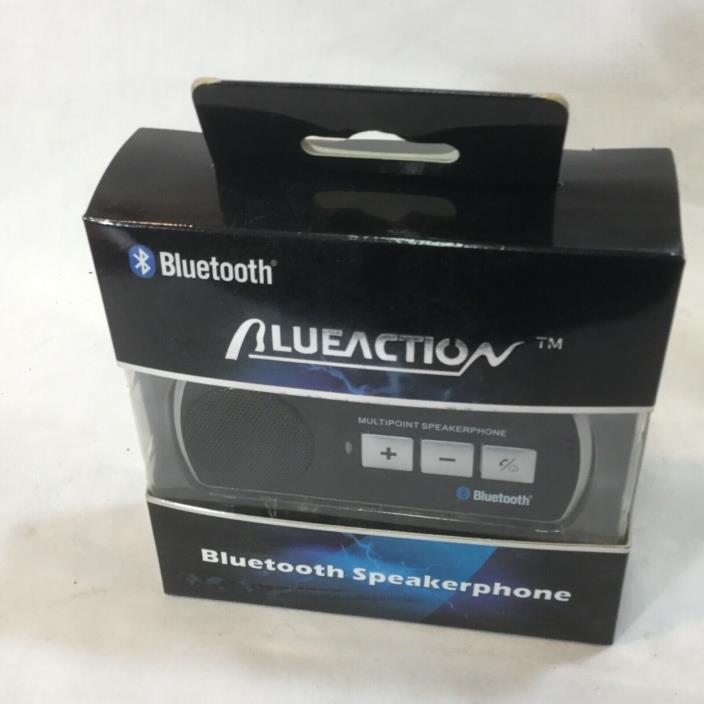 Blueaction Bluetooth Speakerphone Auto Car Kit USB and Car Charger Visor Clip