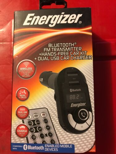 Energizer Bluetooth FM Transmitter Hands-Free car kit Dual use car charger NEW