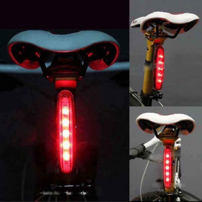 NEW 5 LED 3 Mode Cycling Bicycle Bike Caution Safety Rear Tail Lamp T9G1 17