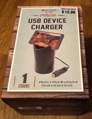 Buxton Automotive/Vehicle Cup Holder USB Device Charger ~ NEW