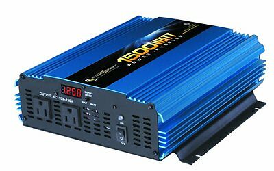 Power Bright PW1500-12 Power Inverter 1500 Watt 12 Volt DC To 110 Volt AC