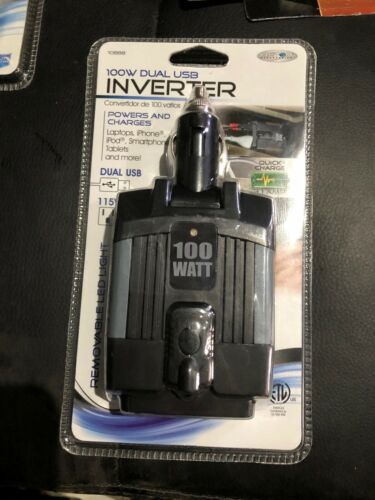 Custom Accessories 100W Dual USB Inverter, Powers & Charges New & Free Shipping