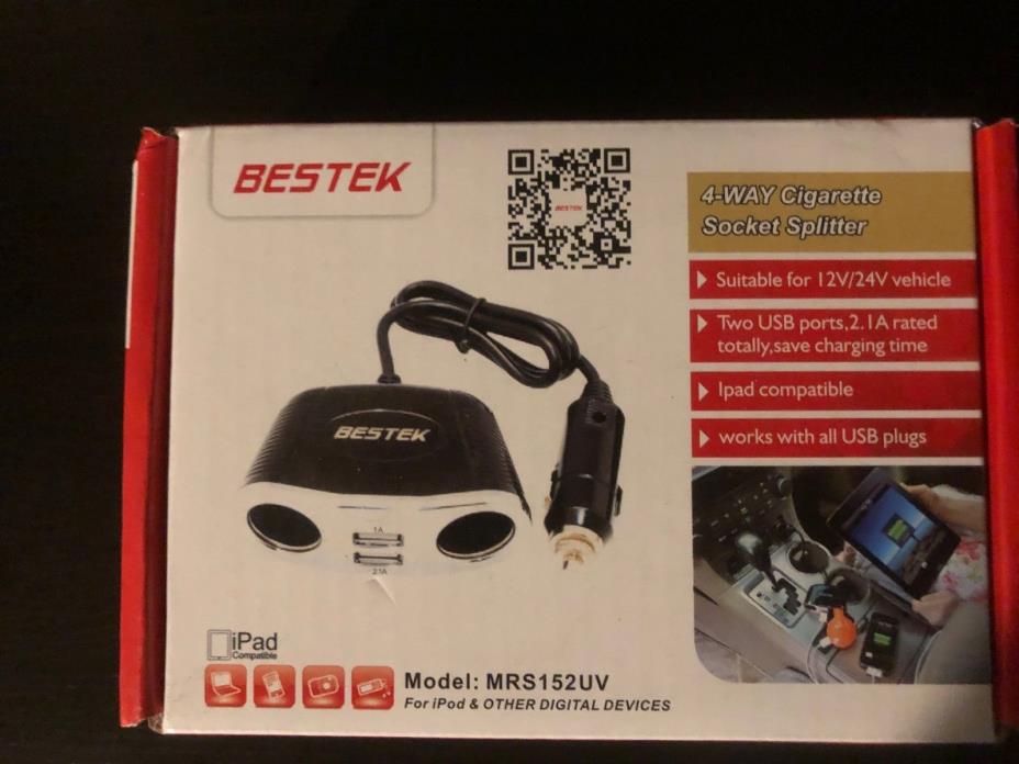 bestek 4-way Cigerette socket splitter