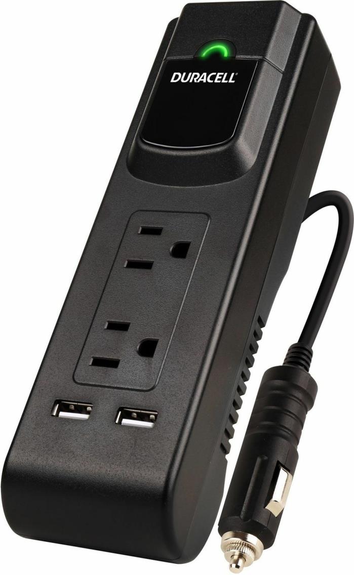 Duracell DRINVPS175 Black 175 Watt Portable Power Inverter