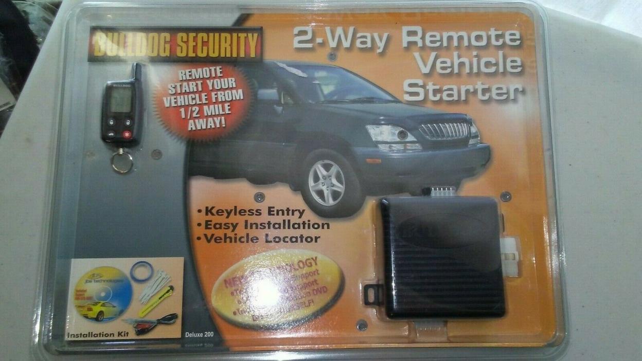 Bulldog security deluxe 200 Remote Starter 2 Way LCD Remote &1/2 Mile R 1x1354