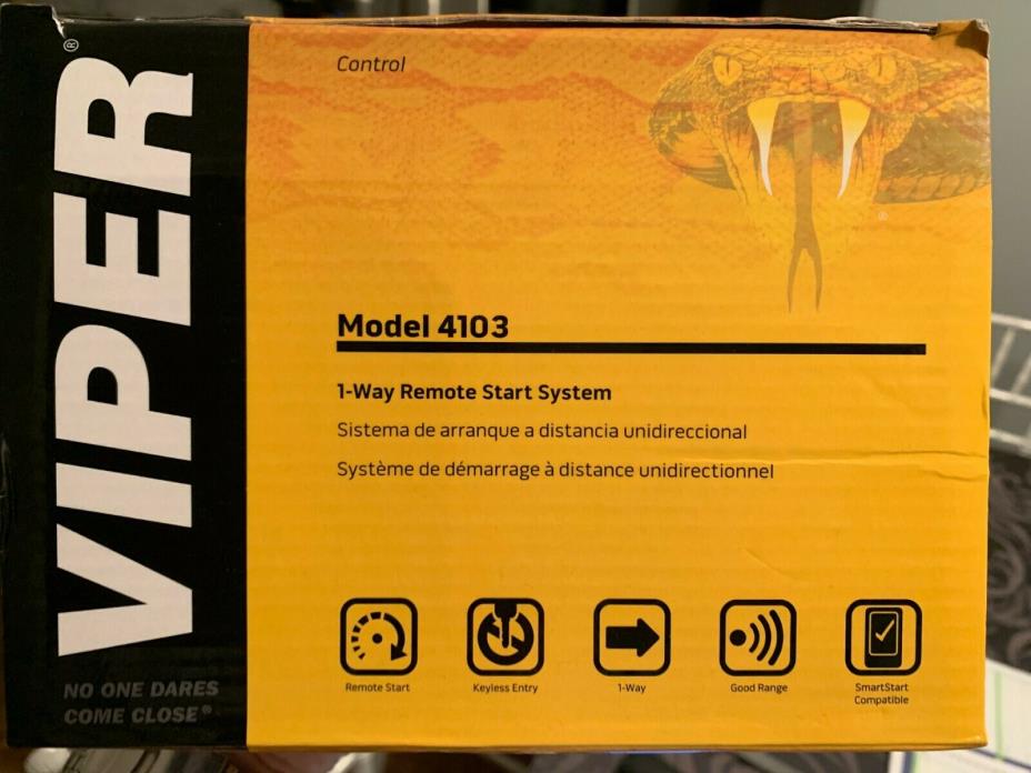 viper 4103- 1 way remote Start System- New, Never Used