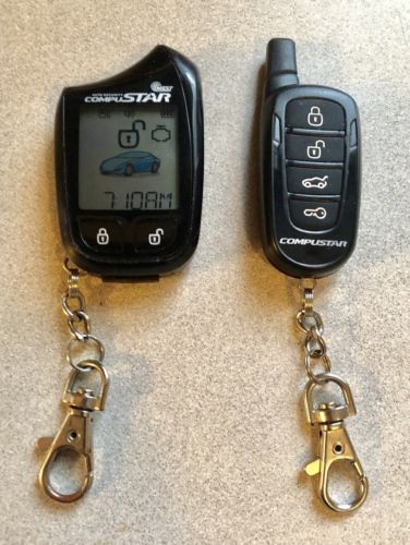 Pair of Compustar 2W901R-SS 2 Way Replacement SS Remote 1 Mile Range  2W901RSS