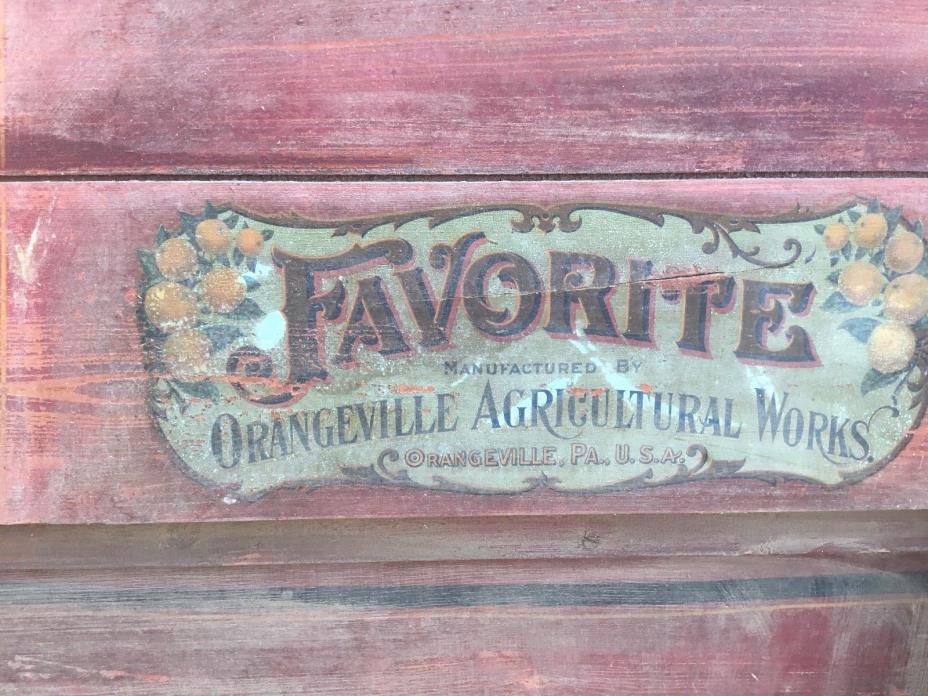 Antique Favorite Grain Thresher, Orangeville Agricultural Works, Works Well.