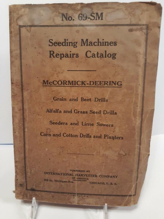 ORIGINAL1935~NO.69-SM REPAIRS CATALOG~MCCORMICK-DEERING SEEDING MACHINES~#8