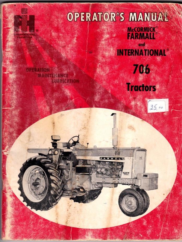 International / Farmall 706 Tractors Operators Manual 5-14-65-4/1/2 wolc5