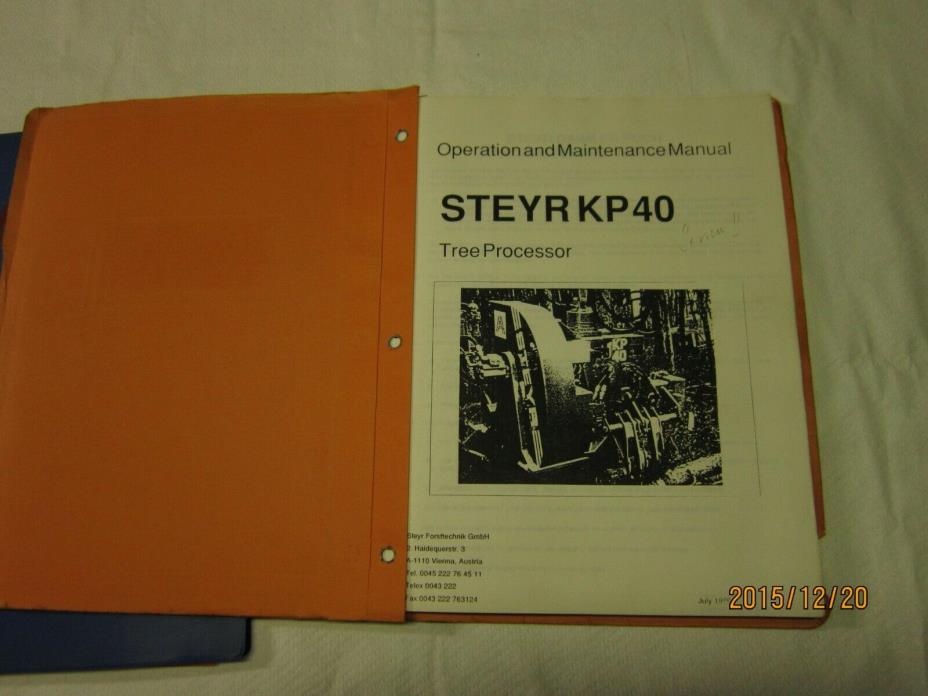 STEYR KP40 OPERATION AND MAINTENANCE MANUAL