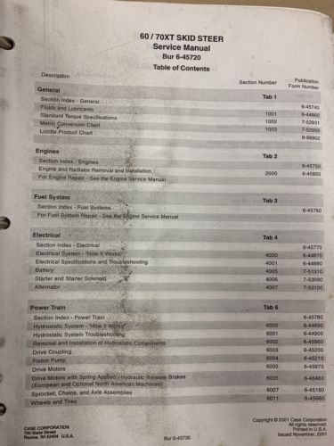 CASE 60/70xt SERVICE MANUAL