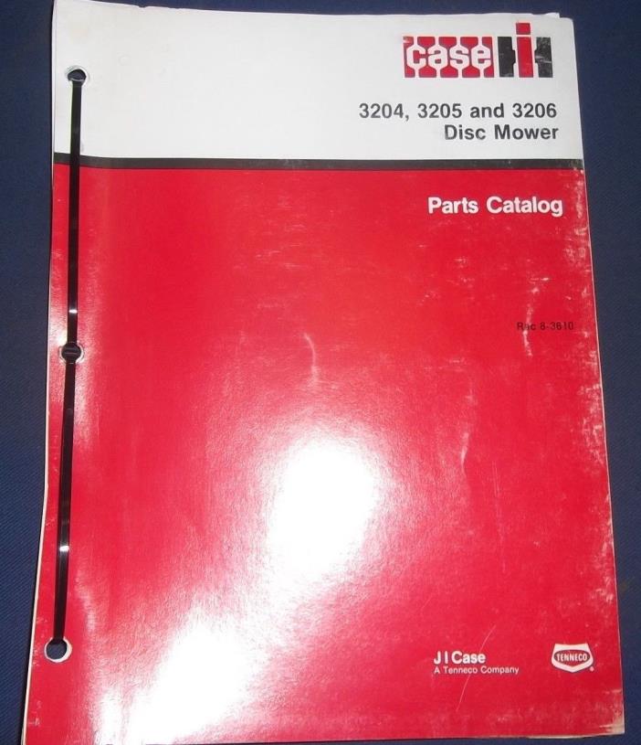 CASE 3204 3205 3206 DISC MOWER PARTS MANUAL BOOK CATALOG