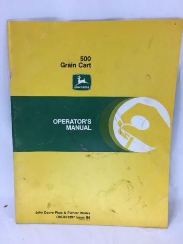 John Deere 500 Grain Cart Operators Owners Manual Original OM-A51297