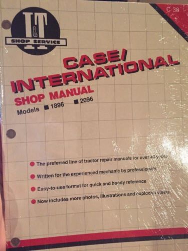 I&T Case / International Shop Manual C-38 Models 1896 & 2096 Brand New Sealed