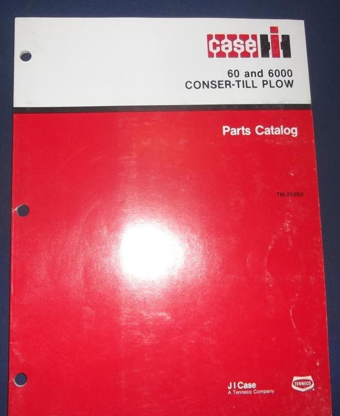 CASE 60 6000 COUNSER TILL PLOW PARTS MANUAL BOOK CATALOG