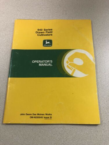 John Deere JD 940 Series Drawn Field Cultivators Operators Manual