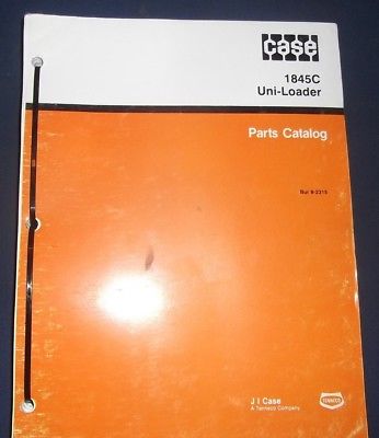 CASE 1845C UNI-LOADER SKID STEER PARTS BOOK MANUAL CATALOG