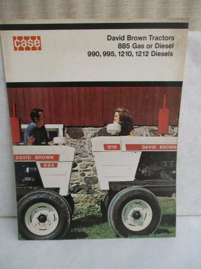 Vintage David Brown 885 990 995 1210 1212 Gas/Diesel Tractors Sales Brochure