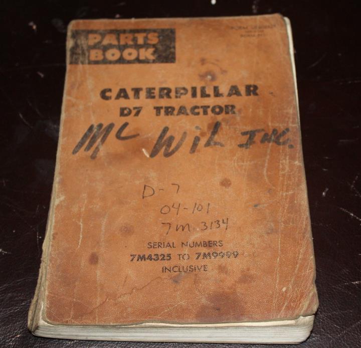 Caterpillar CAT D7 Tractor Parts Book Catalog Manual UE008628