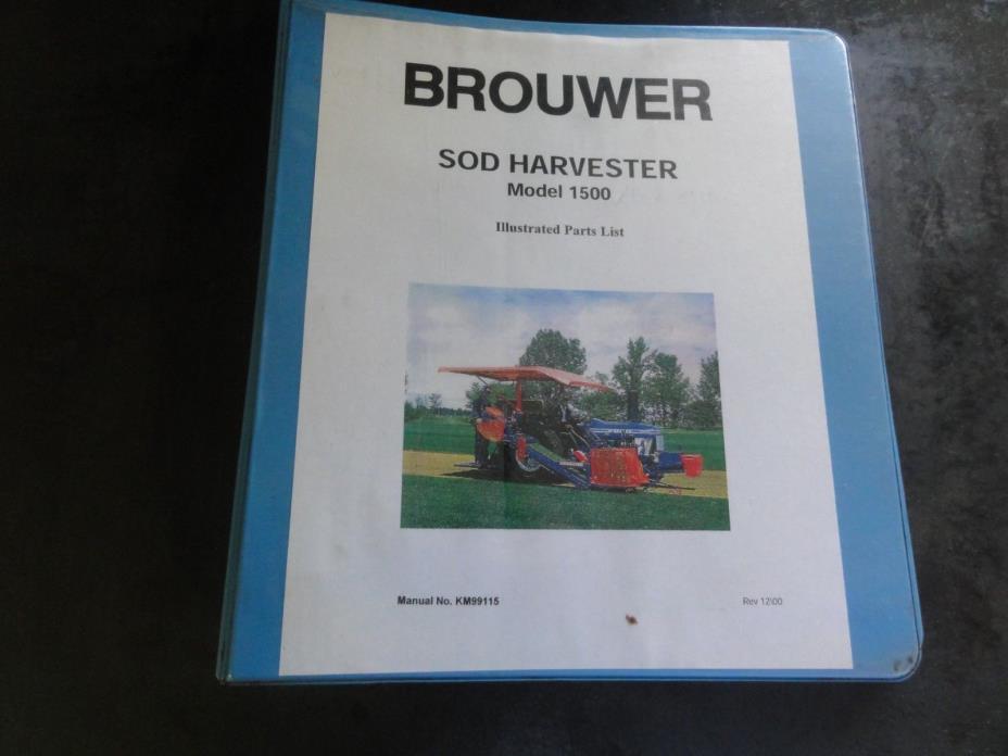 Brouwer Model 1500 Sod Harvester Illustrated Parts List Manual