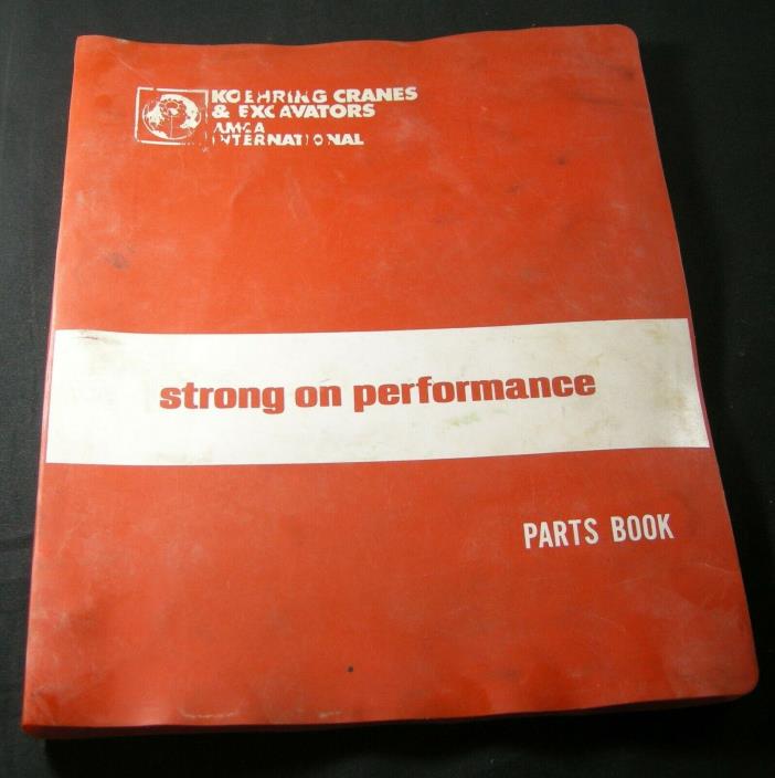Koehring 6614 Cranes Excavators Parts Service Maintenance Operation Manual Book